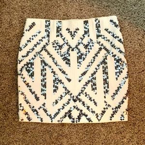 Express Sequin Mini Skirt